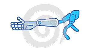 Prosthetic Arm Bionic Limb Advanced Medical Technology Vector, vector design Generative AI