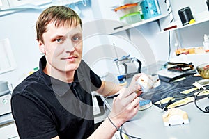 Prosthetic dentistry technician photo