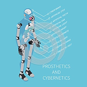 Prosthetics and Cybernetics Isometric Composition