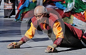 Prostrating monk 3