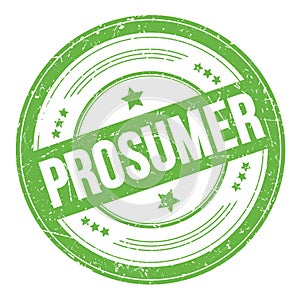 PROSUMER text on green round grungy stamp