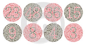 Protanopia Red Color Blindness Daltonism Ishihara Test Number photo