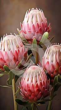 Protea sugarbushes beauty photo wallpaper blurred background