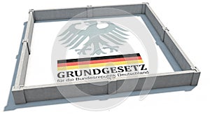 Protect the Basic Law. Text: Basic Law for the Federal Republic of Germany