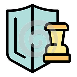 Protect chess icon vector flat