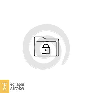 Protect documents or unlock folder icon