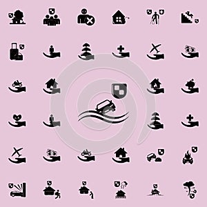 protect from drowning a caricon. insurance icons universal set for web and mobile