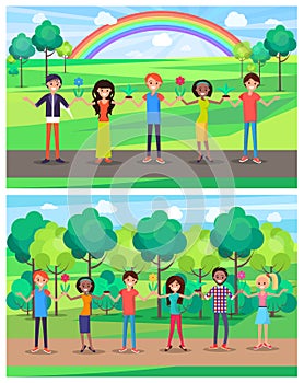 Protect Environment Save Earth Posters with People