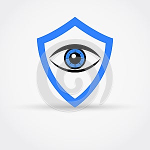 Protect Eye Vector Icon.