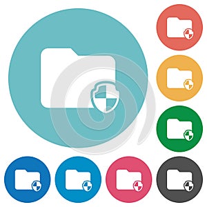 Protect folder flat icons