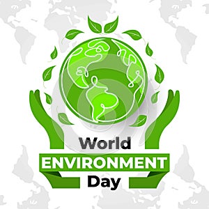 Protect the global environment and save the earth simply vector of design
