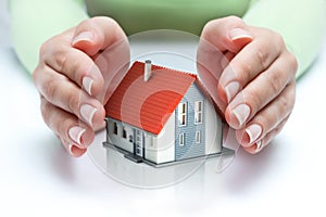 Protect and insurance real estate concept