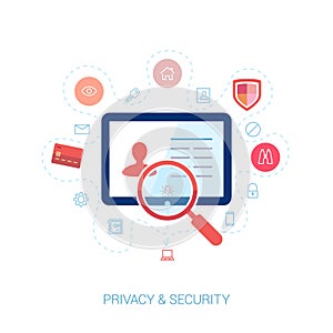 Protect network privacy and data security flat