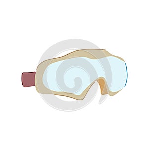 protect safety goggles cartoon vector illustration