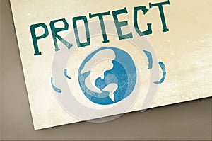 Protect Save Earth Nature Planet Concept