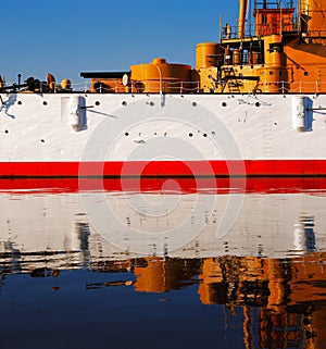 The protected cruiser USS Olympia, in Philadelphia