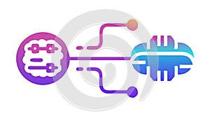 Protected data flow: cybersecurity and secure information channels, vector design Generative AI