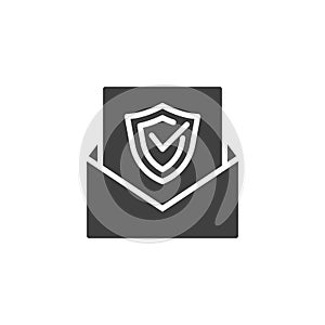 Protected email vector icon