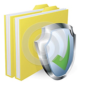 Protected folder document concept photo