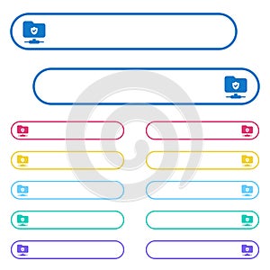 Protected FTP icons in rounded color menu buttons