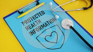 Protected health information PHI is shown using the text