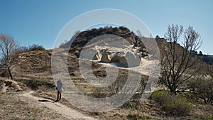 Chránený pieskový kopec Sandberg a fotograf