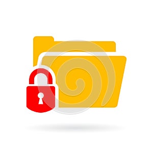 Protected web folder vector icon