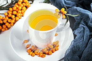 Protecting and treating influenza with folk remedies using the healthy sea buckthorn berry. Sea buckthorn tea