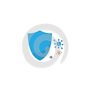 Protection against virus logo vector