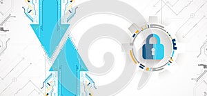Protection background. Technology security, encode and decrypt