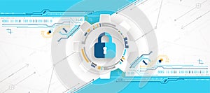Protection background. Technology security, encode and decrypt