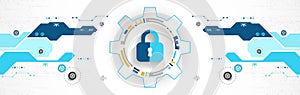 Protection background. Technology security, encode and decrypt