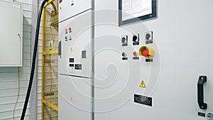 Protection cabinet transformer and automatic control switch.