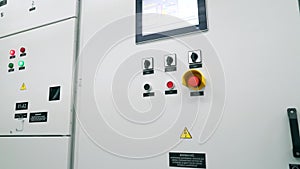 Protection cabinet transformer and automatic control switch.