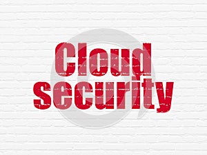 Protection concept: Cloud Security on wall background