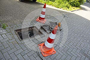 Protection on the construction sewerage work place. Prevention of Damage to the Sewerage System