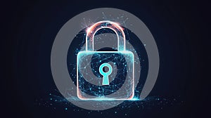 protection emitting padlock