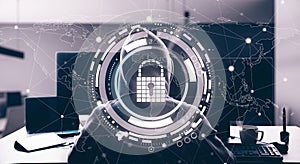 Protection and hacking concept