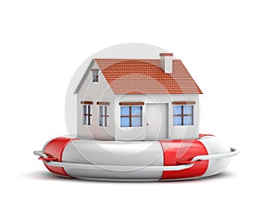 Protection house with lifebuoy