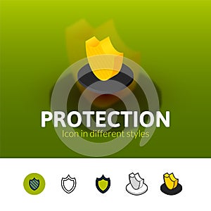 Protection icon in different style