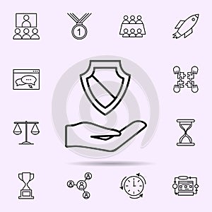 protection icon. Universal set of web mix for website design and development, app development
