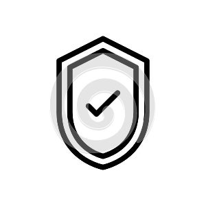 Protection vector thin line icon