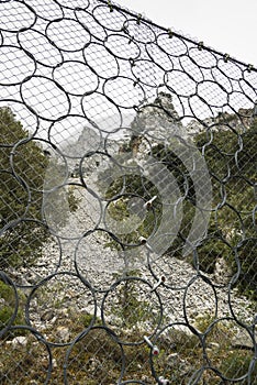 Protection net against landslides photo