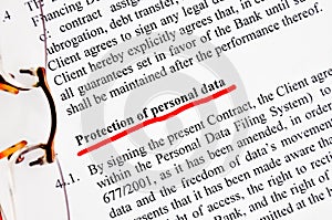 Protection of personal data