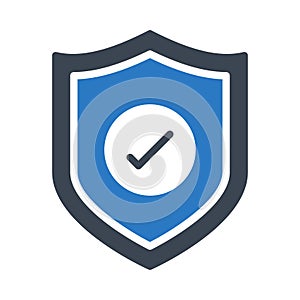 Protection reception vector glyph color icon