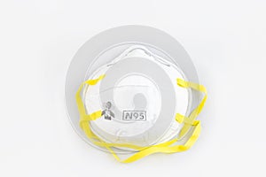 Protection respirator for Filter face mask safeguard on white background