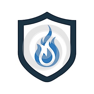 Protection, security shield icon / vector graphics