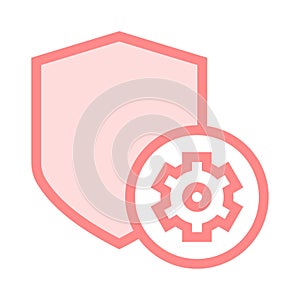 Protection setting color line icon