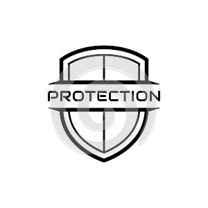 Protection shield icon vector illustration