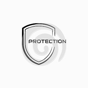 Protection shield icon vector illustration